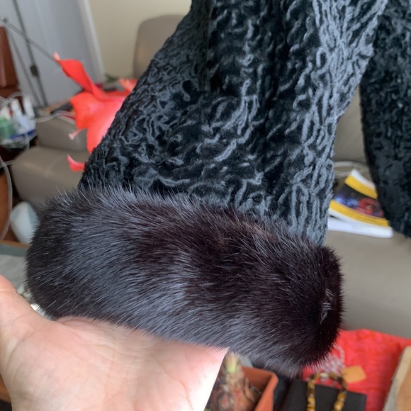 PERSIAN LAMB  JACKET WITH SABLE TRIM LUXURY MOB WIFE - Picture 8 of 16